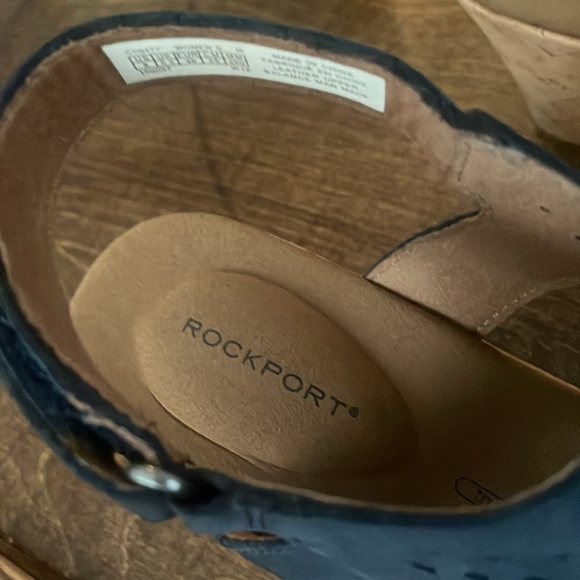 Rockport navy wedge sandal size 8 - Picture 3 of 6